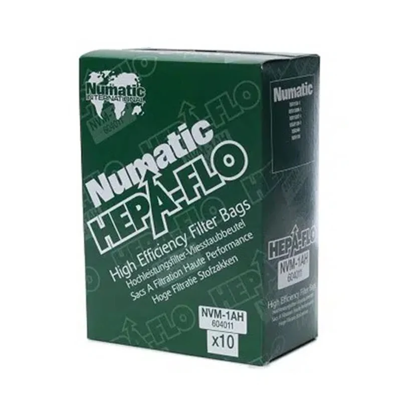 NUMATIC Sacos para Aspiradores - Filtro HepaFlo (Pack 10) NVM 1AH – Acessórios para Aspiradores