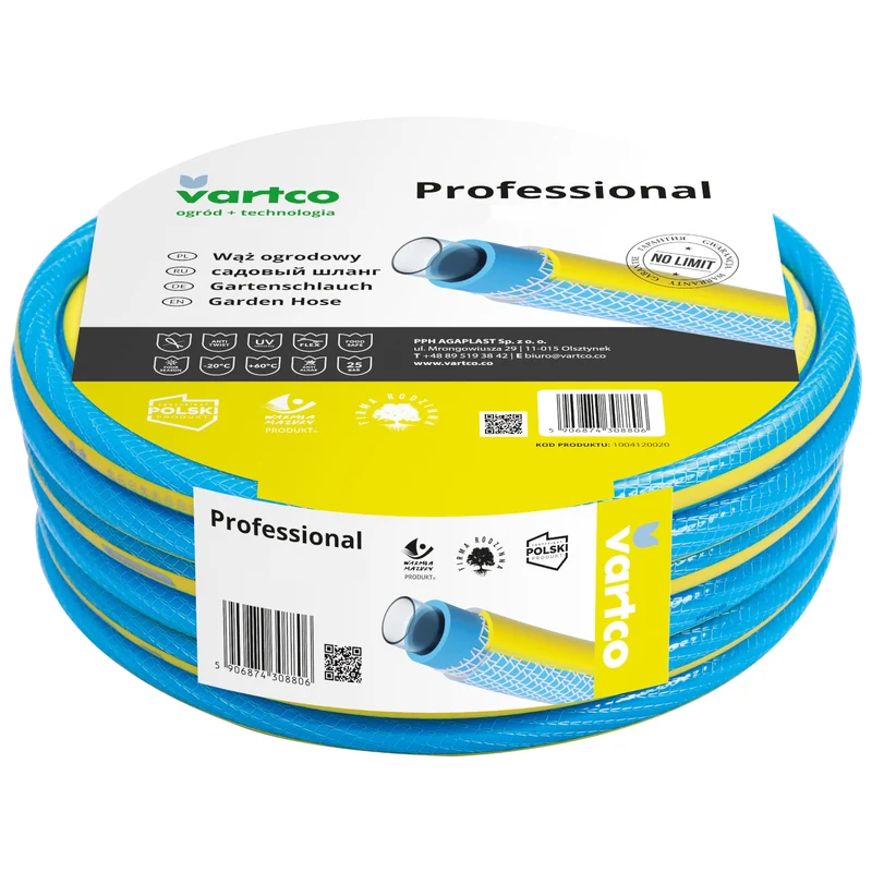 4-lagiger Wasserschlauch Anti Twist Gartenschlauch Schlauch Gartenbewässerung Flexibel Flexischlauch Trikotgeflecht UV-beständig 25 Bar 3/4" 20m
