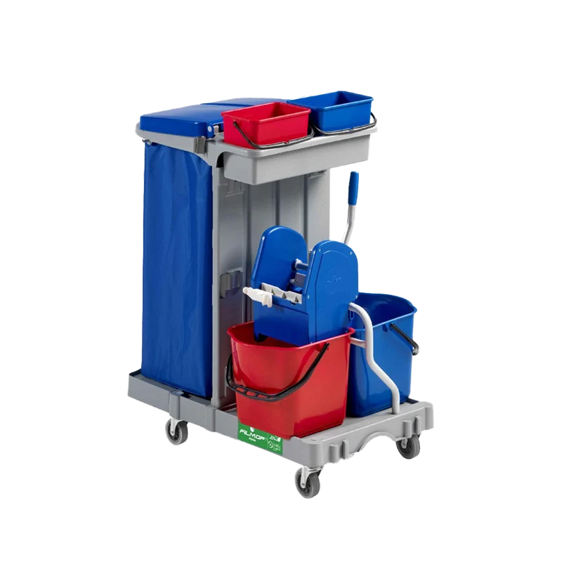 FILMOP Carro Multiusos ALPHA 1104 com Porta-Sacos Dobrável e Espremedor de Pressão
