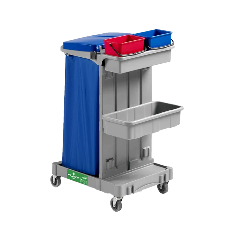 FILMOP Carro Multiusos ALPHA 1101 para Recolha de Resíduos e Transporte de Produtos de Limpeza