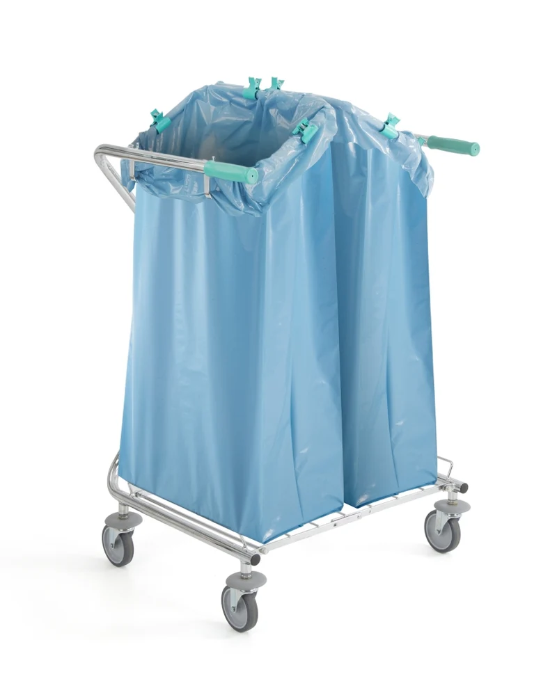 TTS Carro Cromado Quadrado 2x120 L Pó
