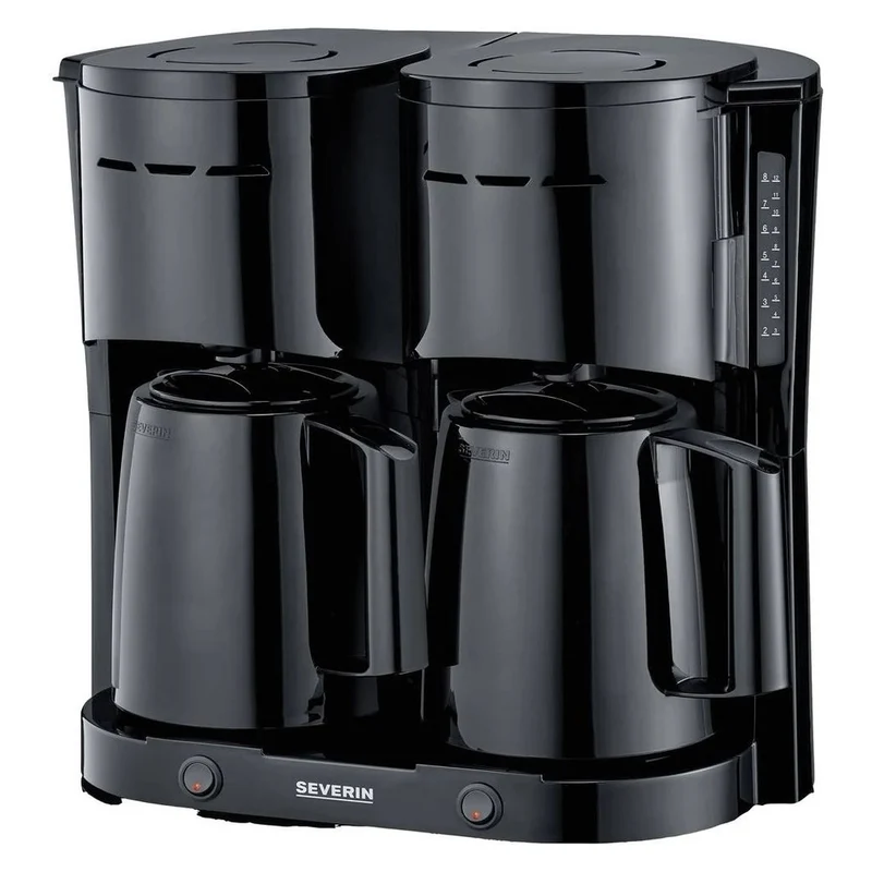 Severin Duo-Filterkaffeemaschine KA 9315 2x1000 W mit 1 L in schwarz