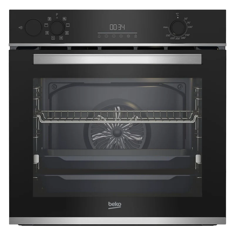 Beko BBIS13300X Einbau-Backofen 72L 2600W 60cm Edelstahl, Schwarz