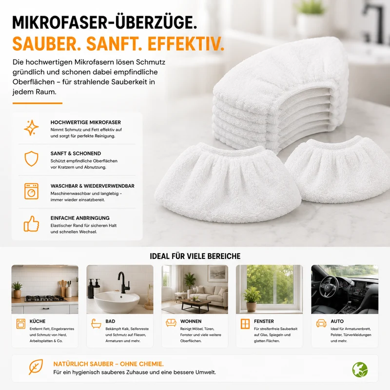 5x Mikrofaser Überzüge
