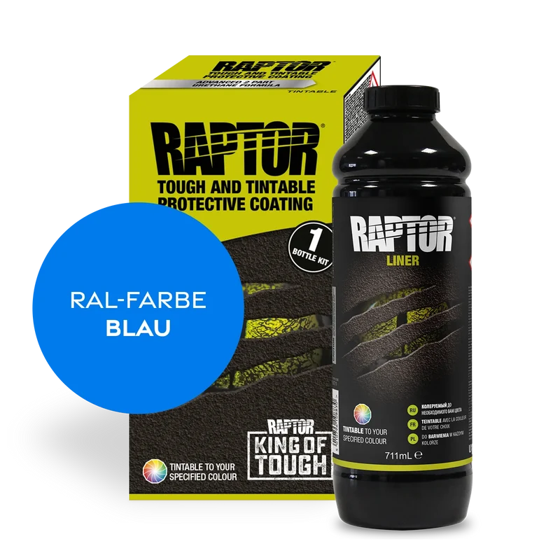 RAPTOR Liner Flaschen-Kit RAL-Farben Blau