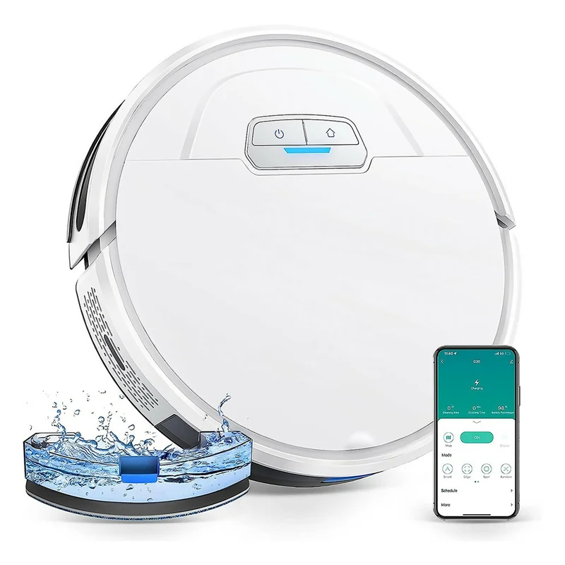 Robot aspirapolvere / 4000 PA / Navigazione intelligente / Contenitore della polvere da 450 mL / Autonomia di 150 minuti / Controllo a distanza tramite app, Google Assistant e Alexa