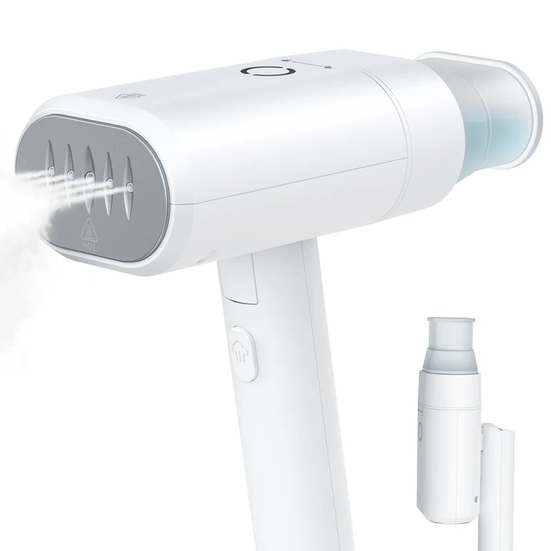 Aspiron Portable Garment Steamer with 220ml Water Tank, Fast Heat-up, 2-in-1 Clothes Steamer Fabric Wrinkle Remover for Home and Travel