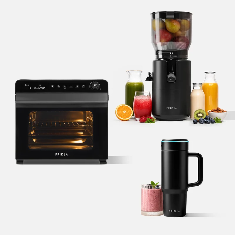 Complete Kitchen Pro – f2800 Open Whole Fruit Juicer, f600 Stainless Steel Portable Blender & f77 Super Oven Pro