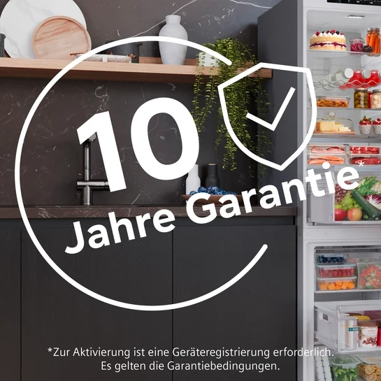 iQ500 Freistehende Kühl-Gefrier-Kombination mit Gefrierbereich unten 203 x 60 cm Gebürsteter schwarzer Stahl AntiFingerprint KG39NAXAG