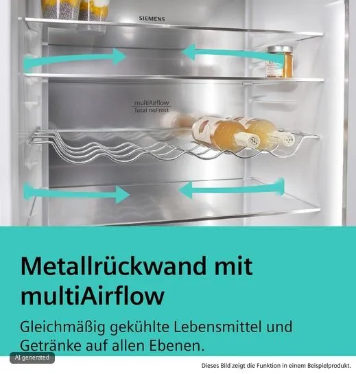 iQ300 Freistehende Kühl-Gefrier-Kombination mit Gefrierbereich unten 186 x 60 cm Edelstahl KG36NVIBG