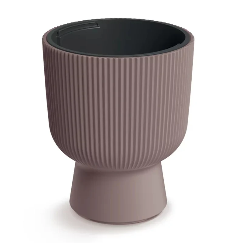 Prosperplast Milly Designer-Blumentopf Modernes Zylinderdesign inkl. Pflanzeinsatz, für Innen- und Außenbereich, Frostbeständig, Hitzebeständig und UV-strahlenbeständig Marsala, ⌀ 239 mm