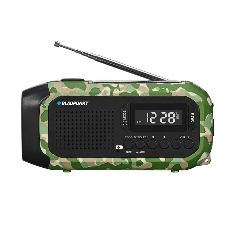 FM-Notfunkgerät von Blaupunkt, LED-Taschenlampe, Leselampe, dreifaches Ladesystem, SOS-Alarm, ER20GC