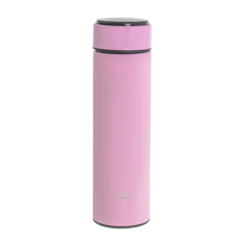 Adler Thermoskanne, LED-Touchdisplay, Fassungsvermögen 473 ml, Farbe Rosa, AD 4506