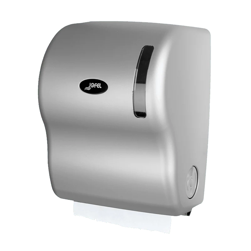 JOFEL Dispensador de Toalha de Papel Auto Corte VALOR PRATA