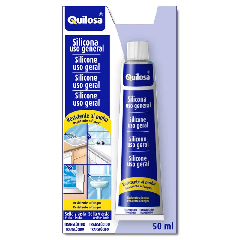 QUILOSA Selante de Ácido Silicone para Uso Geral Resistente a Fungos