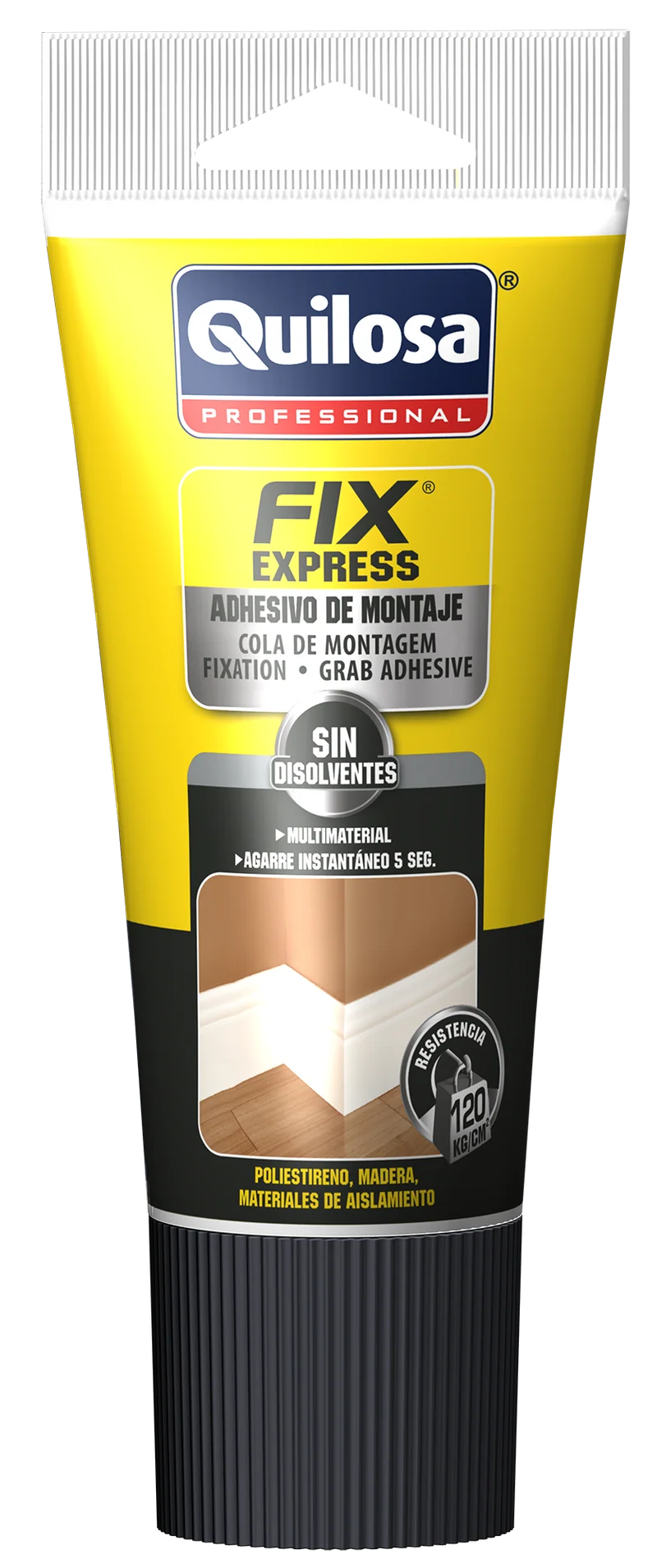 QUILOSA Fix Express – Cola de Montagem Sem Solventes, Fixação Rápida e Forte para Materiais Porosos