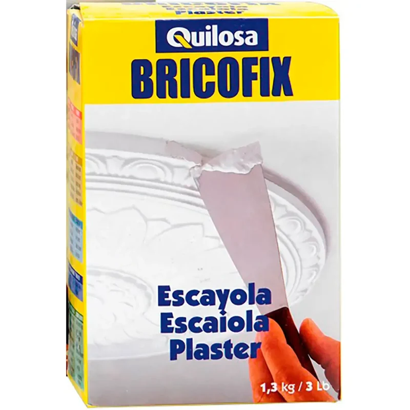 QUILOSA BRICOFIX Estuque 1,5Kg– Para Reparação de Tetos, Sancas e Peças de Gesso