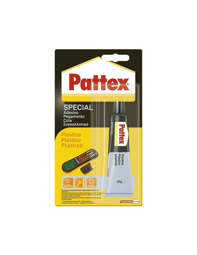 PATTEX Cola Especial Plásticos - Embalagem com 6 unidades