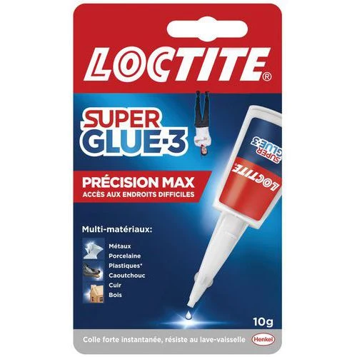 LOCTITE Super Cola 3 Precisão Max – Bico Extra Longo para Aplicação Precisa | Resistente à Água, Temperatura e Choque | Maior Quantidade