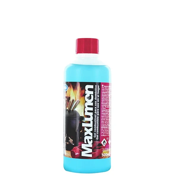 AGA MAXLUMEN - COMBUSTIVEL GEL 0,5 LT e 1LT - caixa com 6 unidades