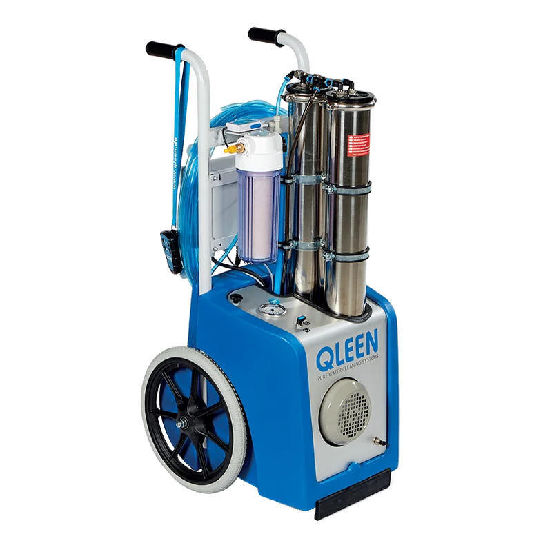QLEEN RO - Sistema de Osmose Maquina para limpeza de vidros, fachadas, lamelas e painéis solares com água desmineralizada