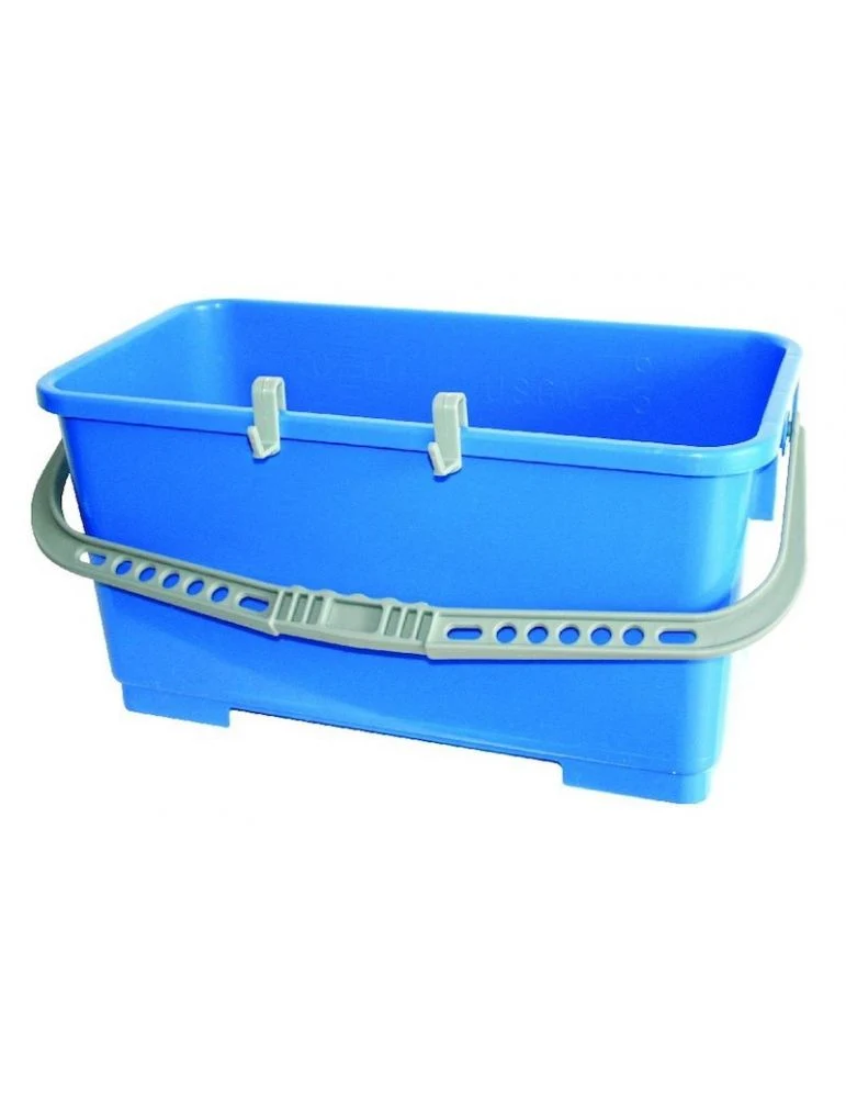 LEWI Balde Retangular Grande 22L Limpeza de Vidros Azul - Cinzento