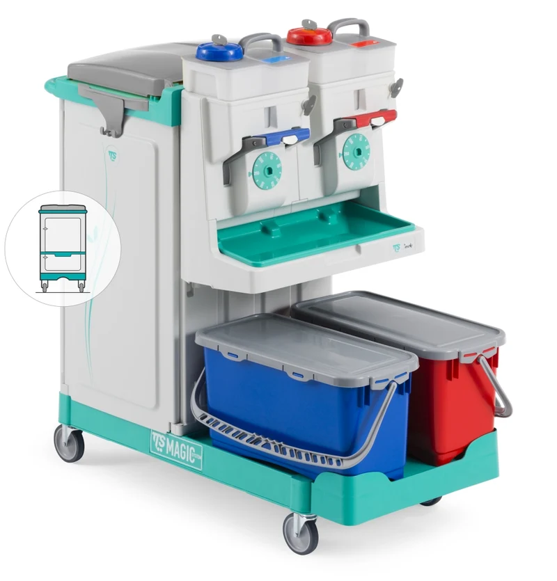 TTS Carro Limpeza Magic 850V Multiuso Fechado – Sistema Dosely 90 L