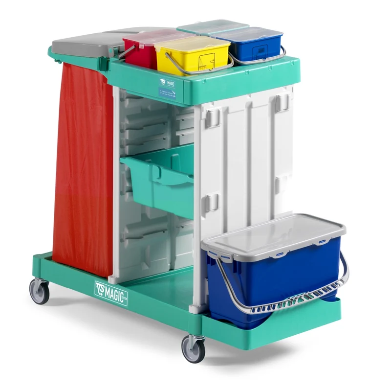 TTS Carro limpeza Magic 710B – Carro Multiuso com 3 Áreas