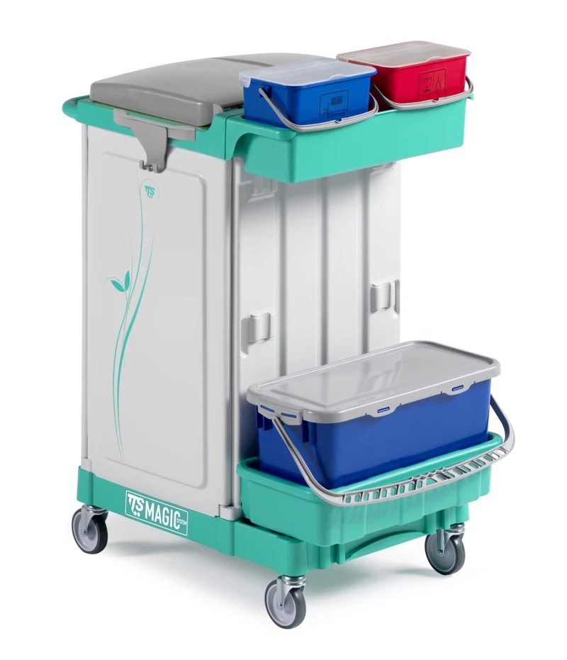 TTS Carro Limpeza Magic 600P – Recolha e Lavagem de 150 L com Sistema de Pré-Imersão
