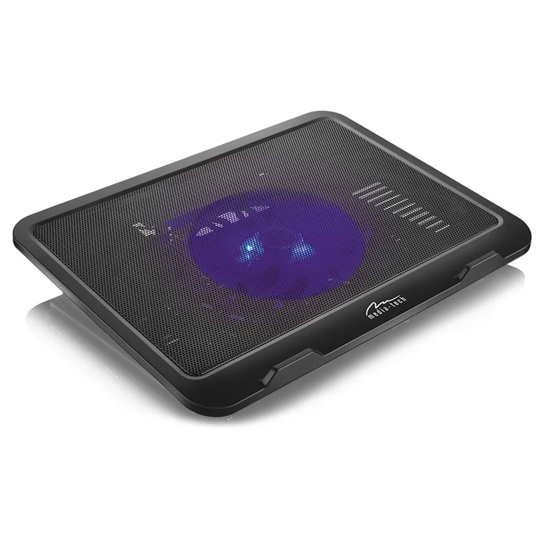 SILENT COOLING PAD - Kühlmatte für Laptops 15,6" und kleiner, leise, leistungsstarke 13,5-cm-Lüfter, USB-Pass-Through-Anschluss