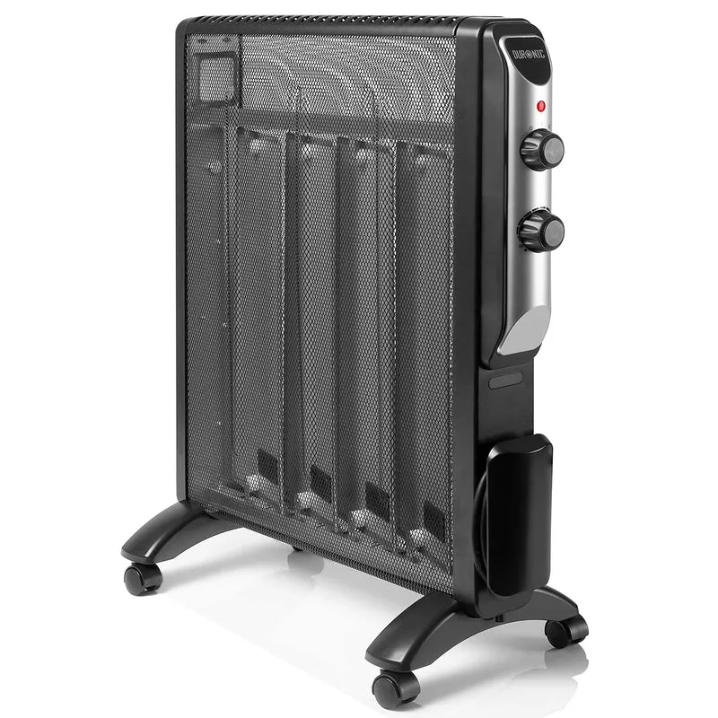 Duronic HV220 BK Elektroheizkörper | Energiesparende Heizung mit Thermostat | 2 Stufen Heizgerät | 2000 Watt Heizkörper mit Überhitzungsschutz | Wärmewellen mit Antifrostschutz | 1 Minute Aufheizzeit