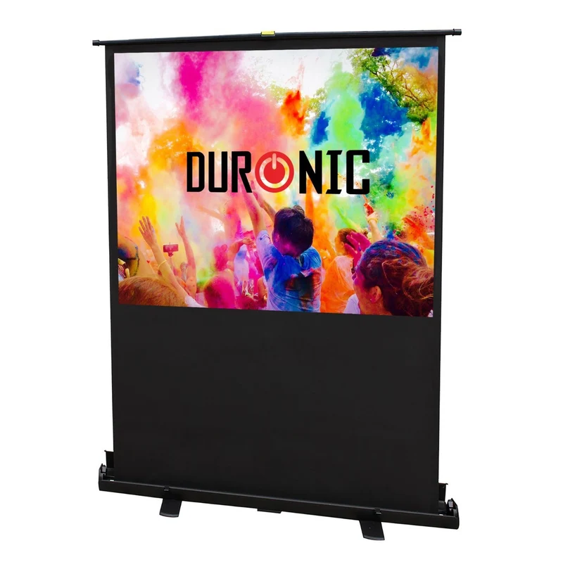 Duronic FPS80 Leinwand | 80 Zoll mobile Kofferleinwand mit 163 cm x 122 cm | 4:3 Heimkino mit 4K Full HD 3D | Projektionsleinwand für Beamer | Gain 1.0 | Beamerleinwand für Büro und Präsentationen