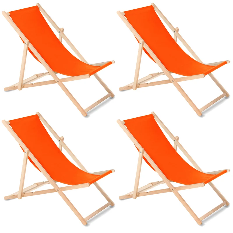 GreenBlue GB183 Liegestuhl aus Buchenholz , 4 Stück