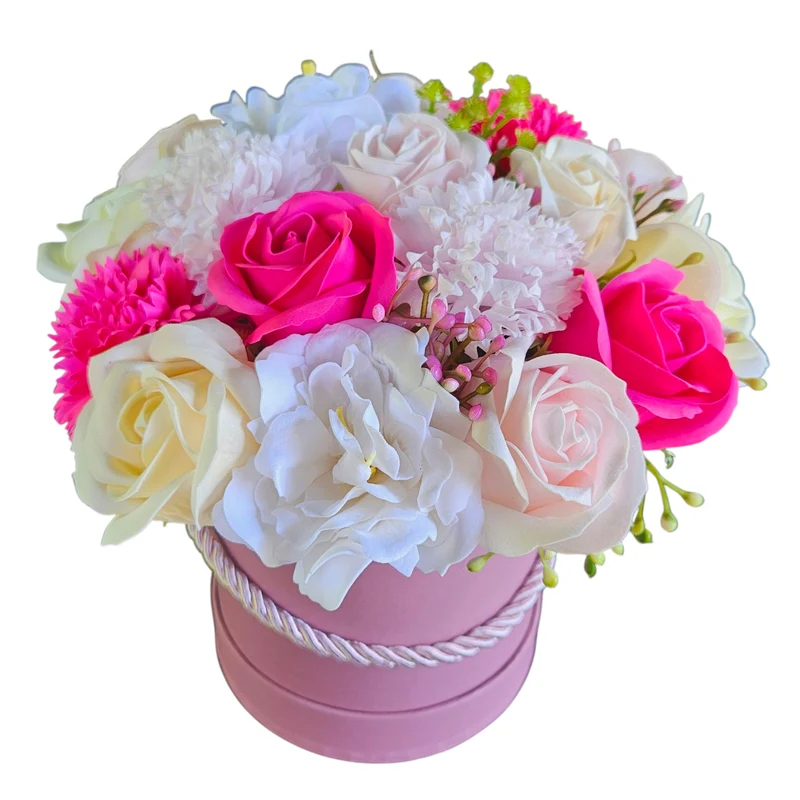 Blumenkasten mit Seifenblumen - Geschenk Seifenrosen, Damich