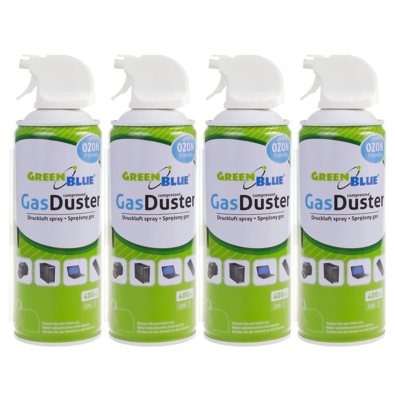 Pressluft GreenBlue GB400 400ml Pistolenzerstäuber - Pistolenspray, 4 Stück