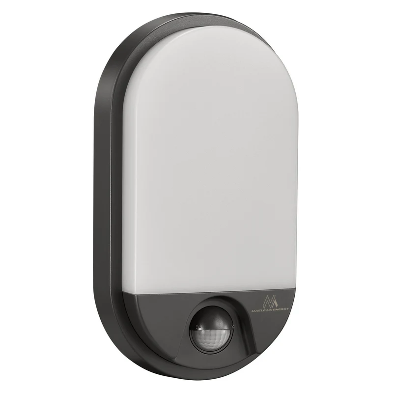 Maclean MCE340 LED-Lampe mit Infrarot-Bewegungssensor Wandleuchte Innen-/ Außenbeleuchtung 1100lm 15W IP54 Grau
